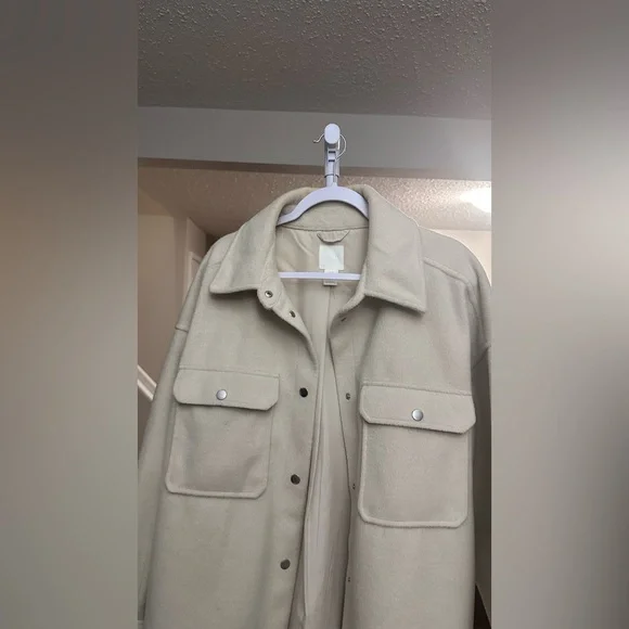 H&M Cream Button-Up Jacket - Picture 4 of 9